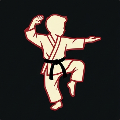 Gemini-generated kids karate icon